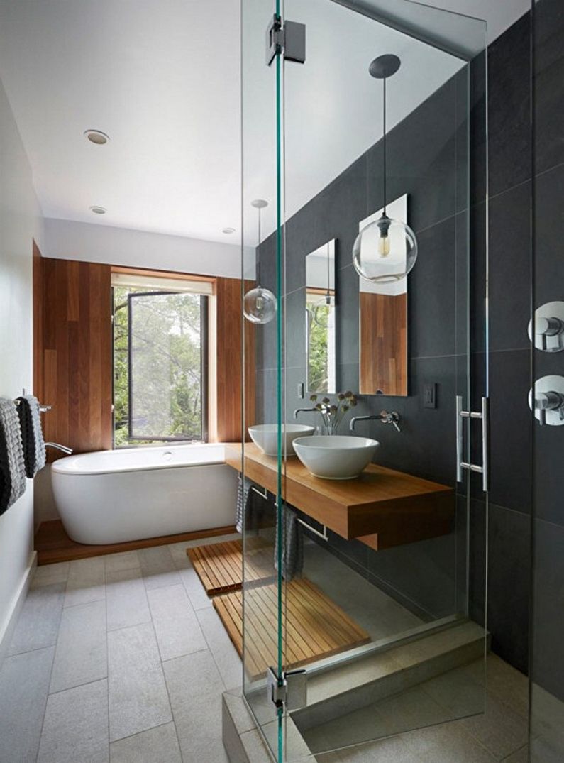 Minimalism style bathroom interior design - photo