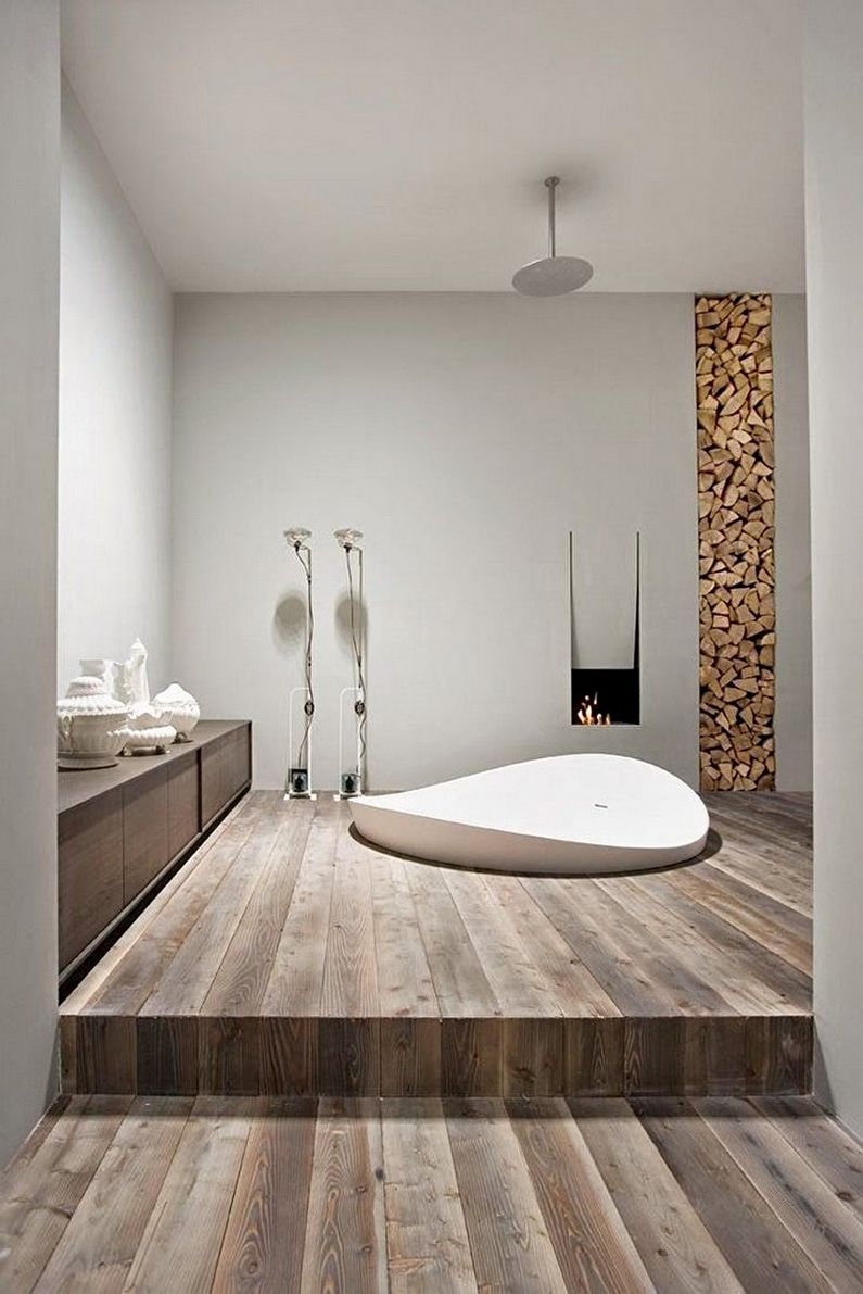 Minimalism style bathroom interior design - photo