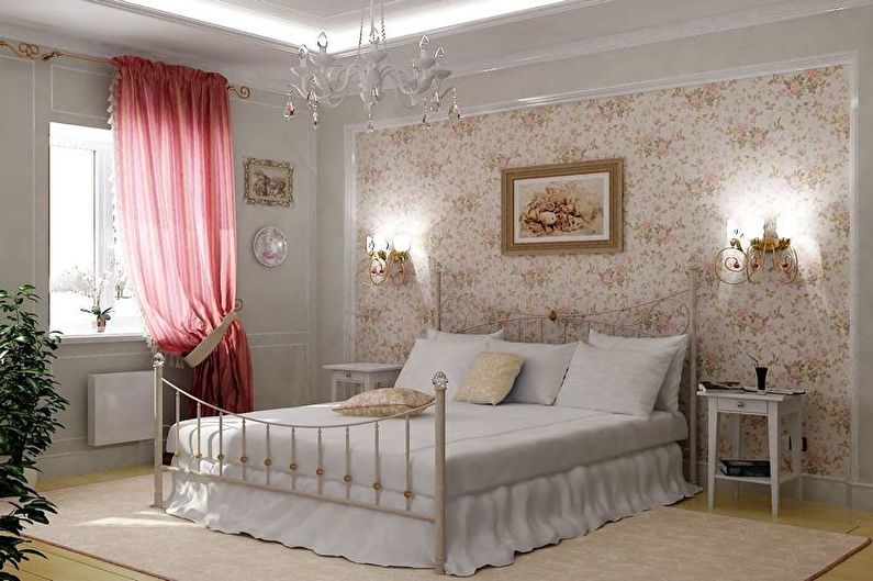 Beige bedroom in Provence style - Interior Design