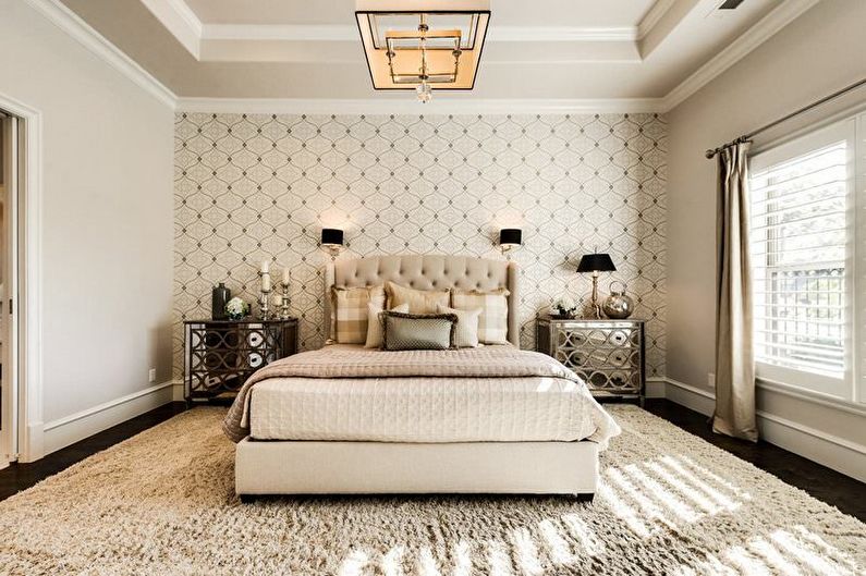 Beige Bedroom Design - Wall Decoration
