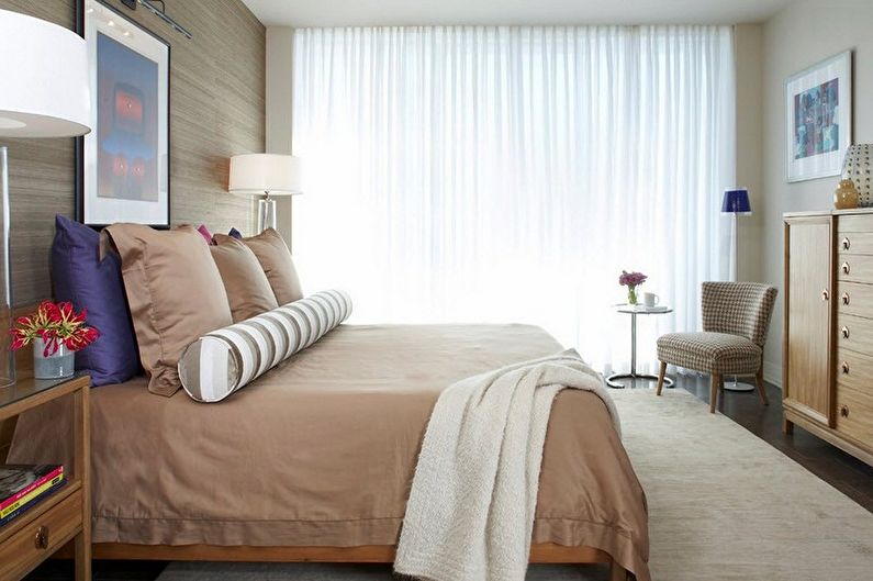 Beige Bedroom Design - Decor and Lighting