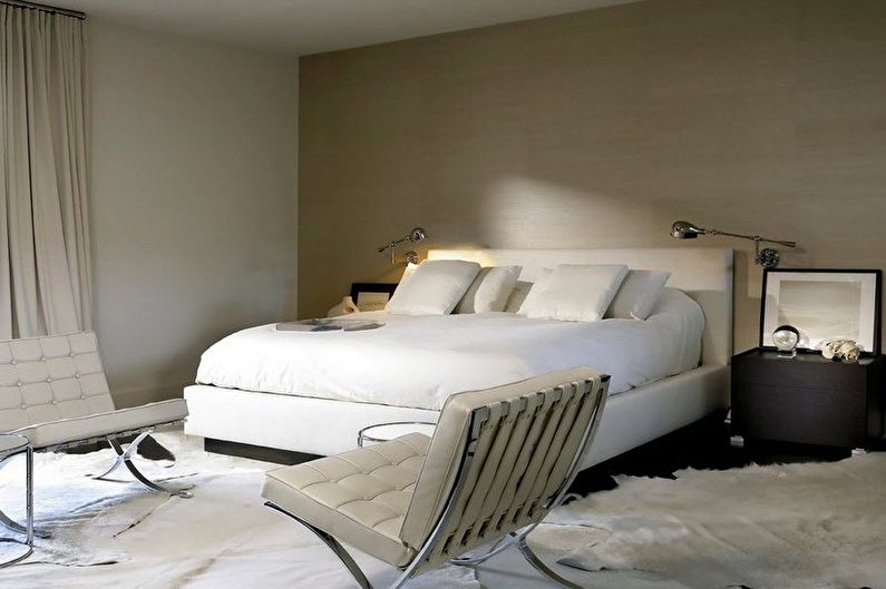 Beige bedroom - interior design photo