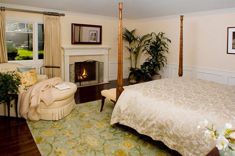 Beige bedroom - interior design photo