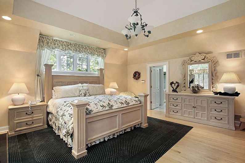Beige bedroom - interior design photo