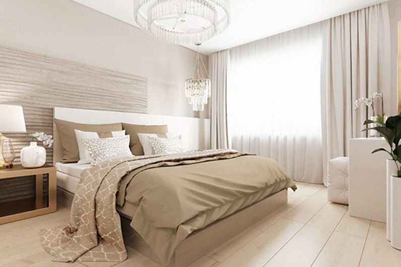 Beige bedroom - interior design photo