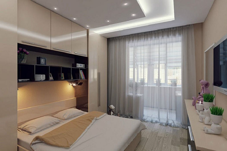 Beige bedroom - interior design photo