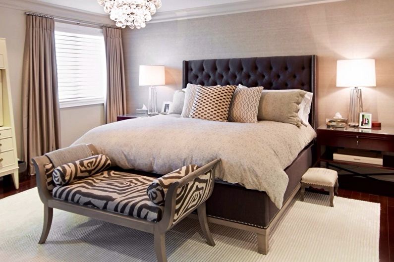 Beige bedroom - interior design photo