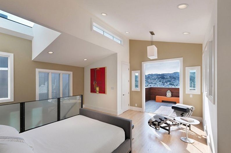 Beige bedroom - interior design photo