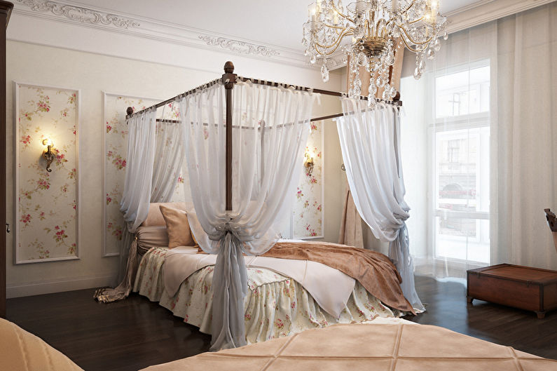 Beige bedroom - interior design photo