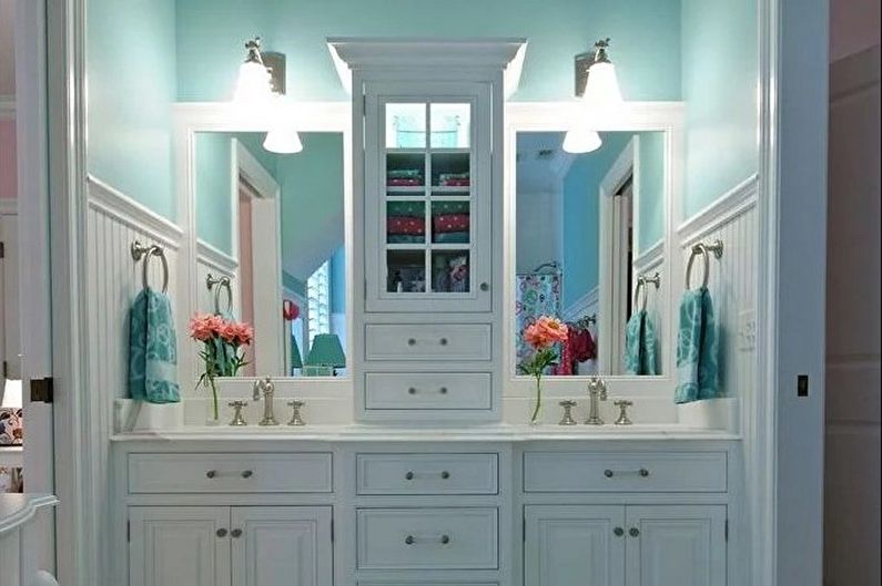 Retro Turquoise Bathroom - Interior Design