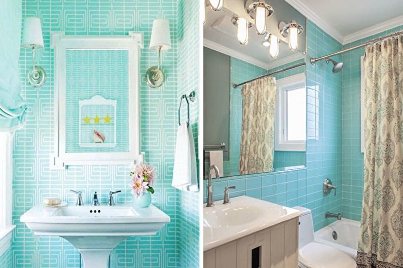Classic Turquoise Bathroom - Interior Design