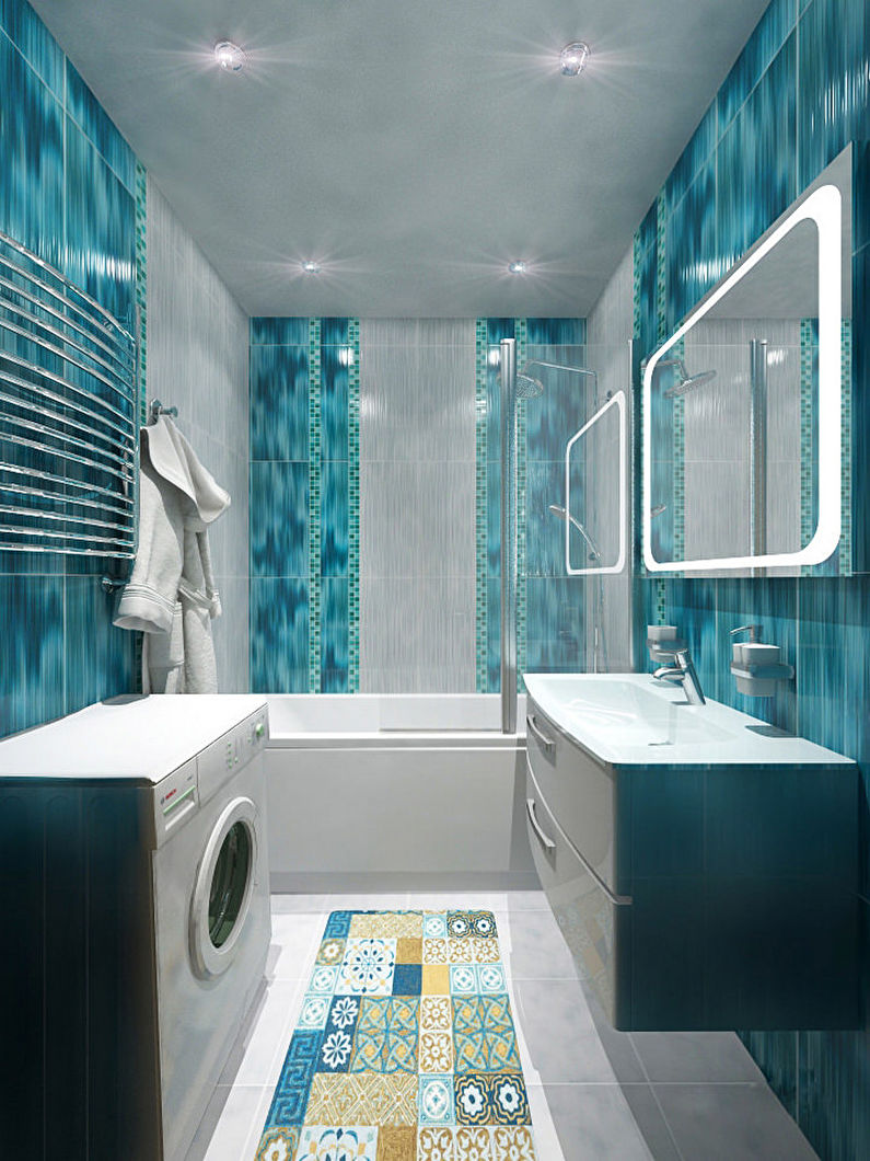 Small turquoise bathroom - Interior Design