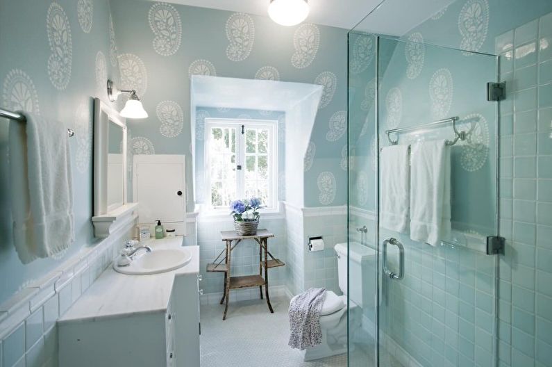 Turquoise bathroom - interior design photo