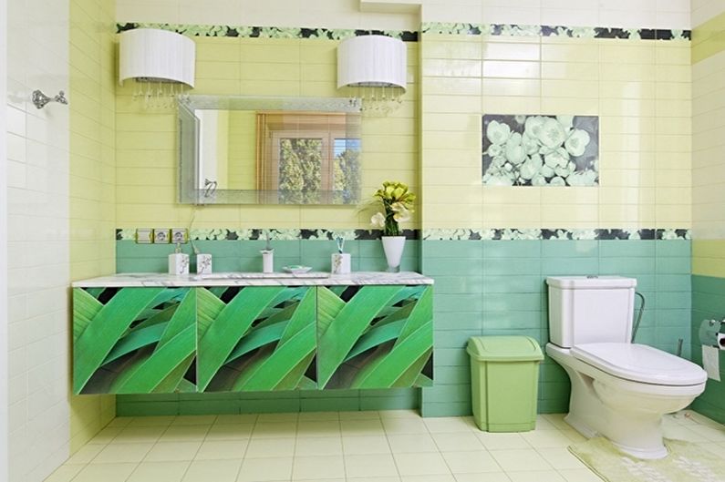 Turquoise bathroom - interior design photo
