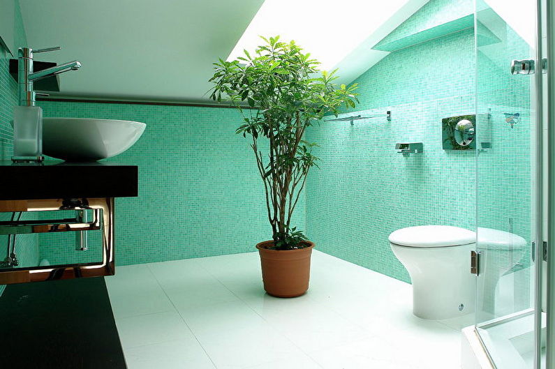 Turquoise bathroom - interior design photo