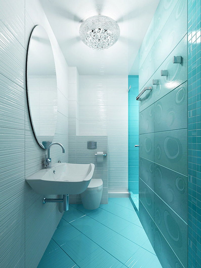 Turquoise bathroom - interior design photo