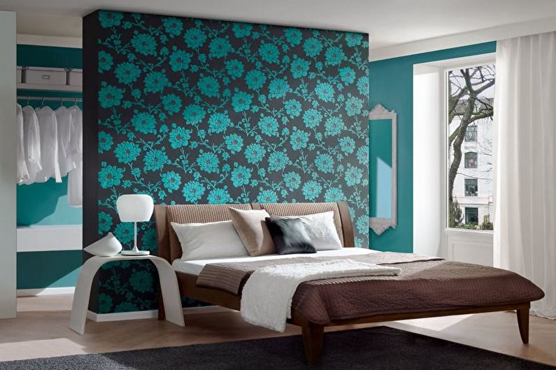 Turquoise Bedroom Design - Wall Decoration
