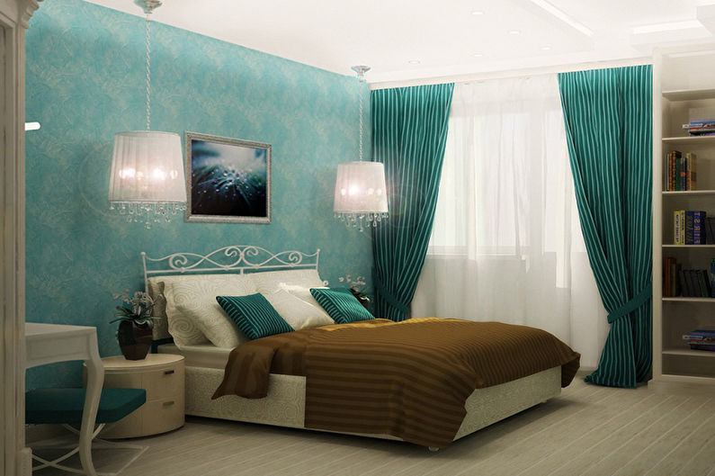 Turquoise Bedroom Design - Lighting