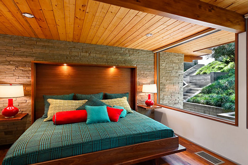 Turquoise bedroom - interior design photo