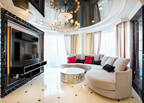 L'intérieur de l'appartement dans un style glamour, Iekaterinbourg