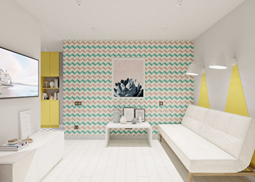The interior of the apartment is 40 sq.m.