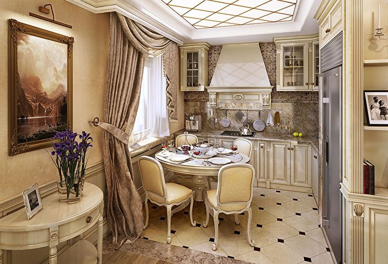 Classical kitchen curtains