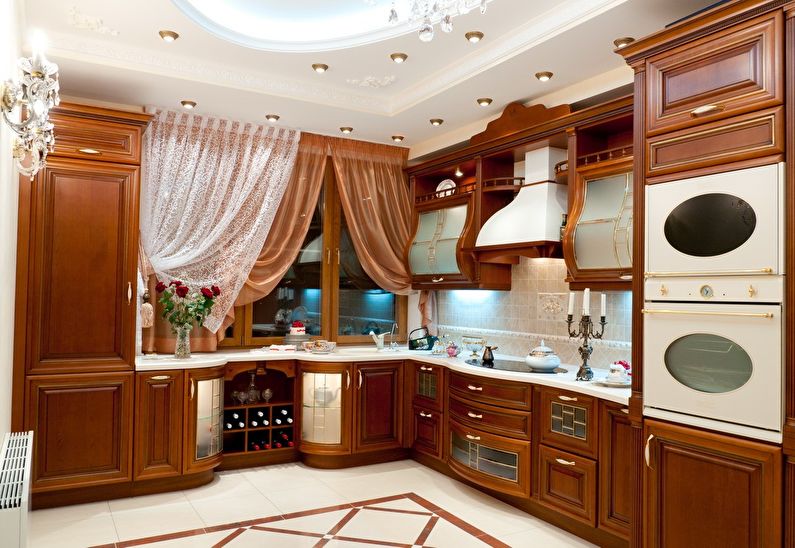 Curtains in the kitchen - photo