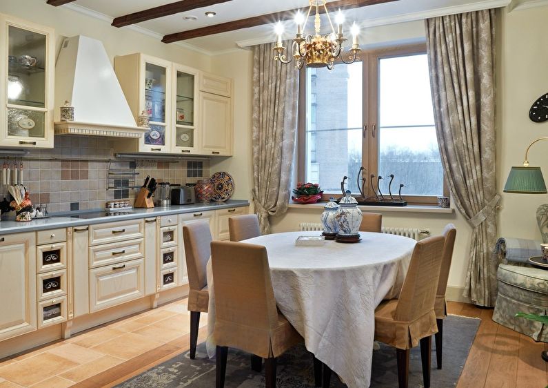 Curtains in the kitchen - photo