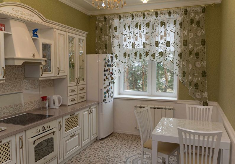 Curtains in the kitchen - photo