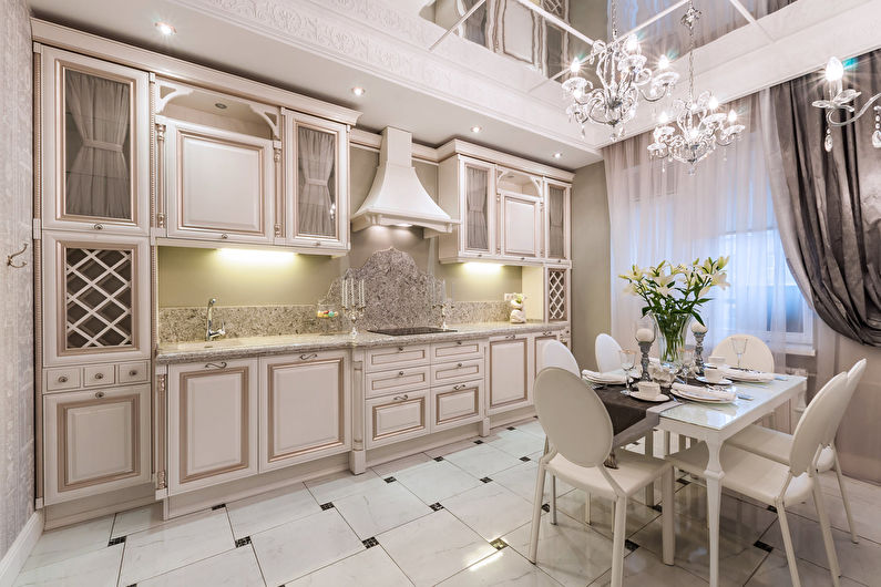 Curtains in the kitchen - photo