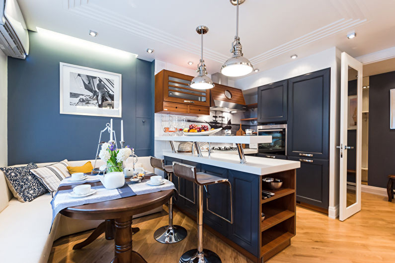 Level bar counter for the kitchen