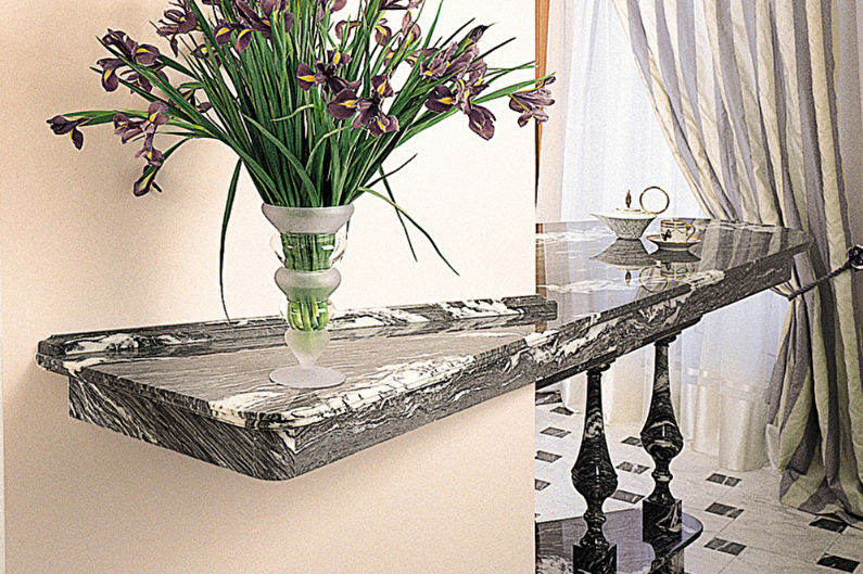 Bar counter for kitchen made of natural stone