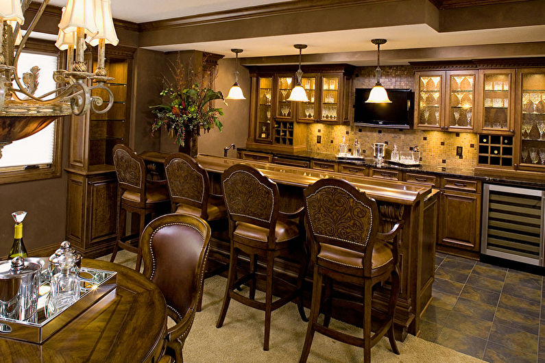 Classic bar counter for kitchen