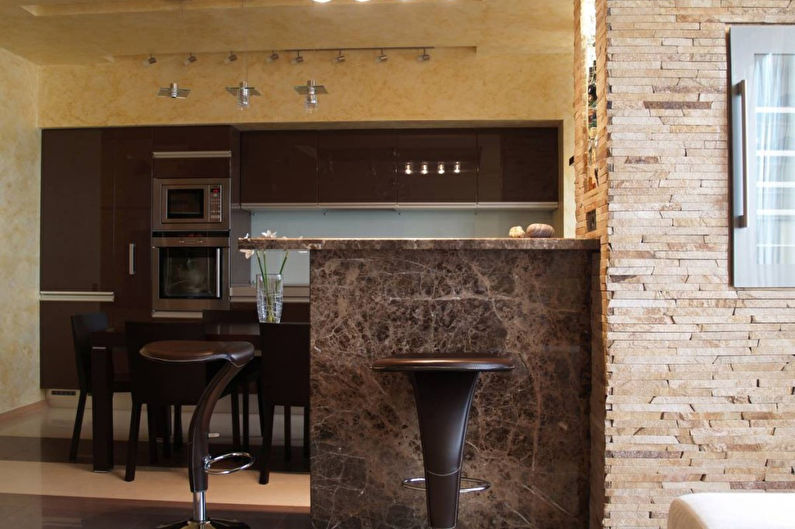 Bar counter for the kitchen - photo