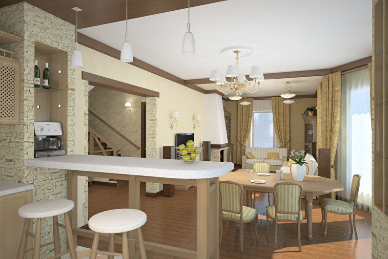 Bar counter for the kitchen - photo