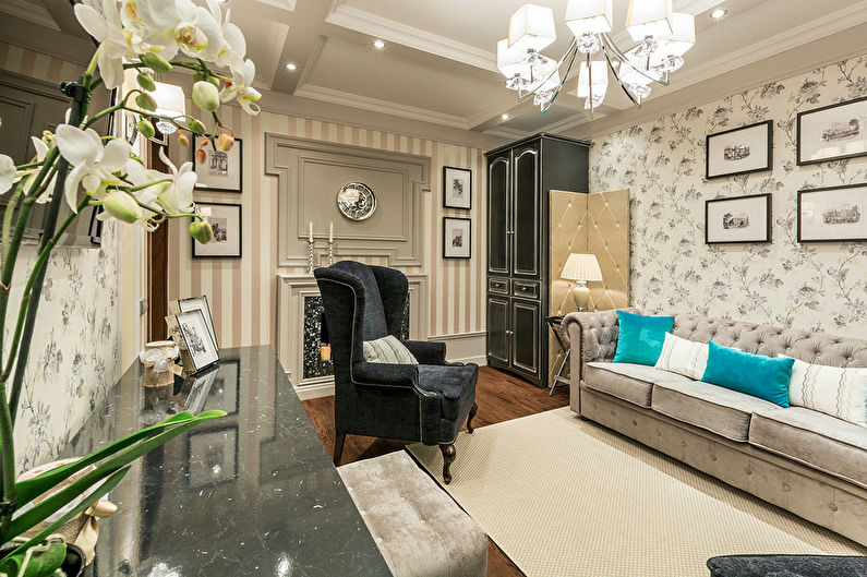 Living room in the style of English neoclassicism - photo 1