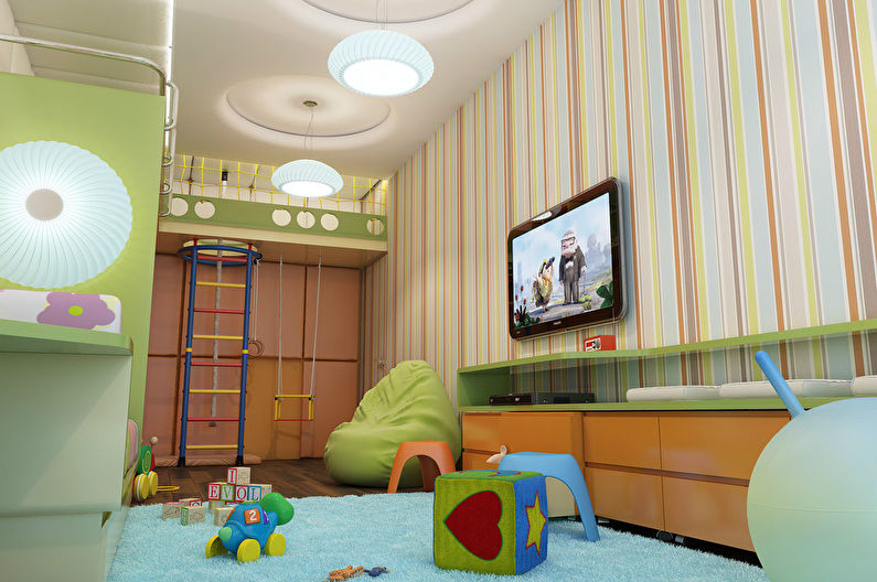 Bright Stripes: Children's Room for a 4-year-old child - photo 2
