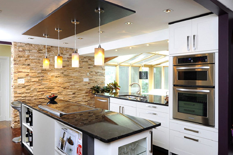False ceiling in the kitchen - photo