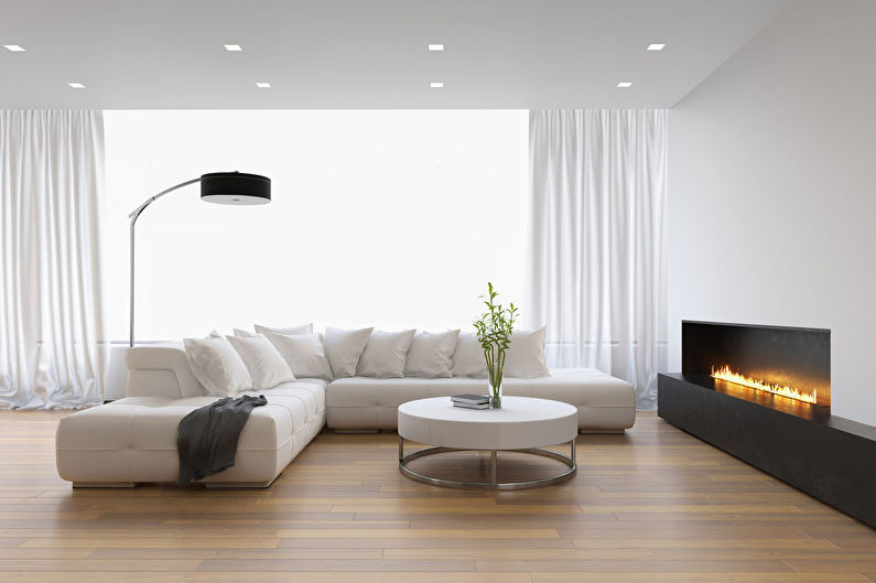 False ceiling in the living room - photo
