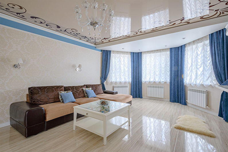 False ceiling in the living room - photo