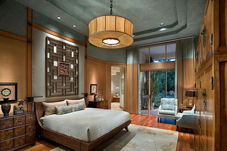 False ceiling in the bedroom - photo