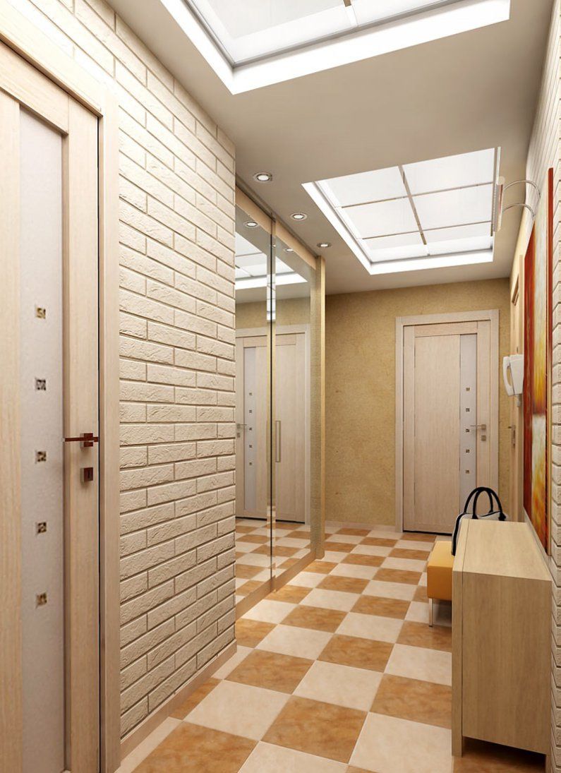False ceiling in the hallway / corridor - photo