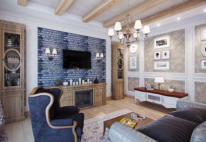 Living room in Provence style - Interior Design