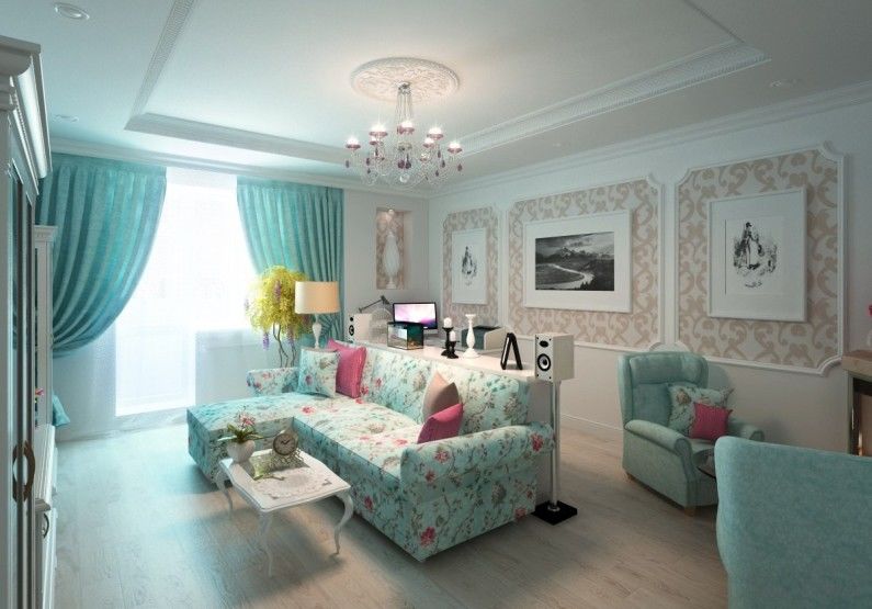 Living room in Provence style - Interior Design
