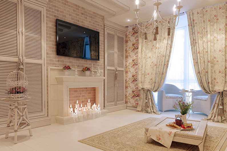 Living room in Provence style - Interior Design