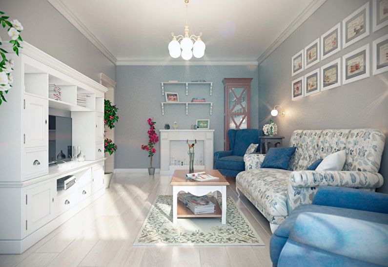 Living room in Provence style - Interior Design