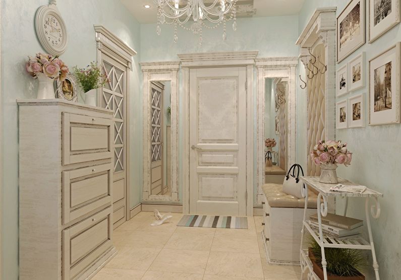 Hallway and corridor in Provence style - Interior Design