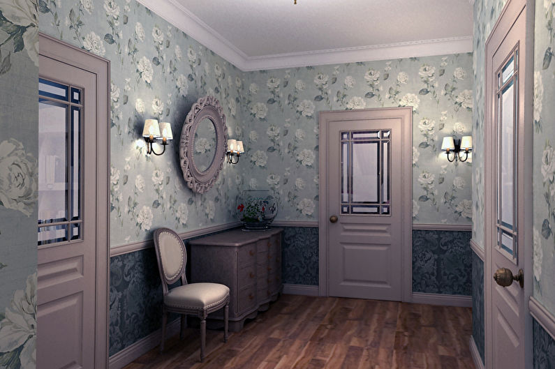 Hallway and corridor in Provence style - Interior Design