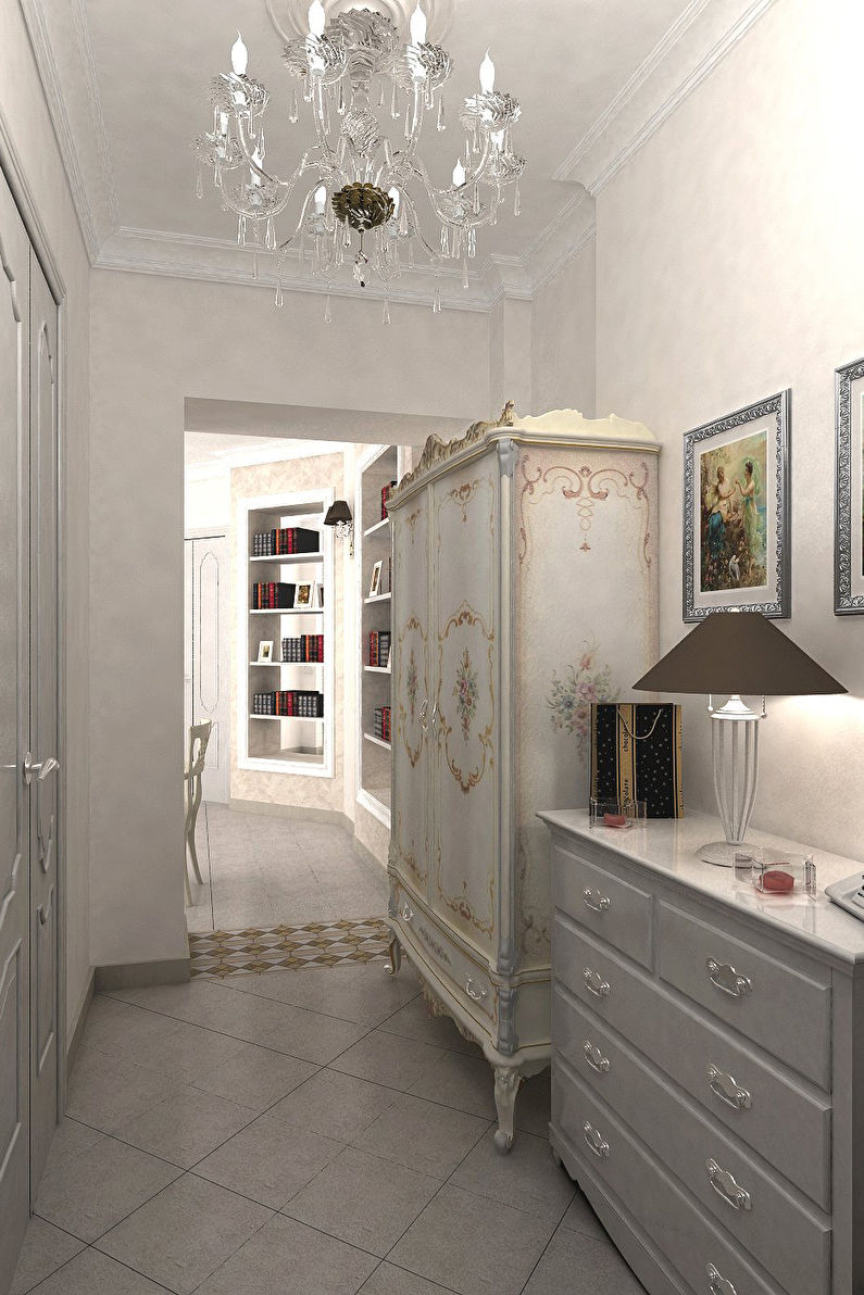 Hallway and corridor in Provence style - Interior Design