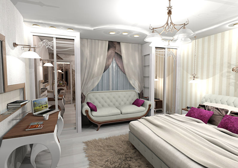 Bedroom in the classical style, 16 sq.m. - photo 1